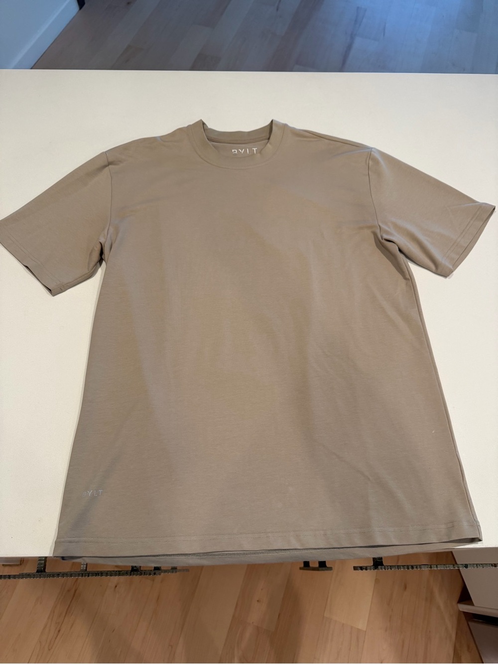 Bylt Basics Box Tee - Sand - Size Large